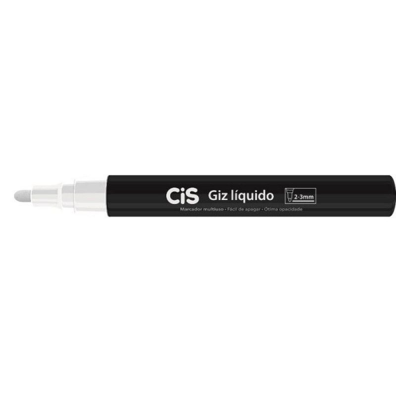 GIZ ESCOLAR LIQUIDO BRANCO CIS - REF. 8037 - CAIXA COM 6 UNIDADES
