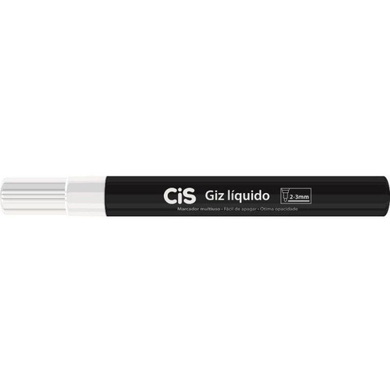 GIZ ESCOLAR LIQUIDO BRANCO CIS - REF. 8037 - CAIXA COM 6 UNIDADES