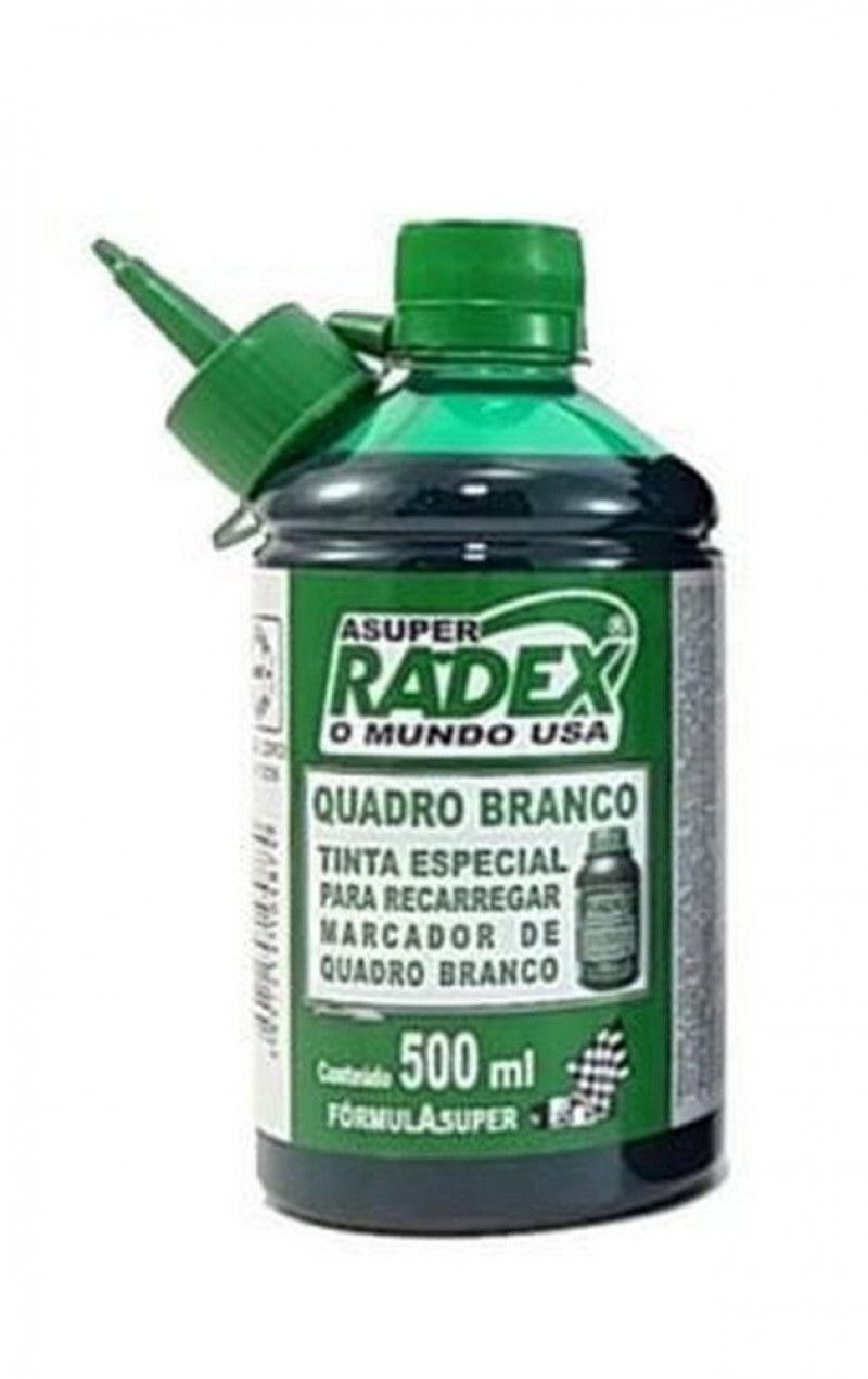 TINTA REABASTECEDOR PINCEL QUADRO BRANCO 500ML VERDE RADEX - REF. 237 - 1 UNIDADE