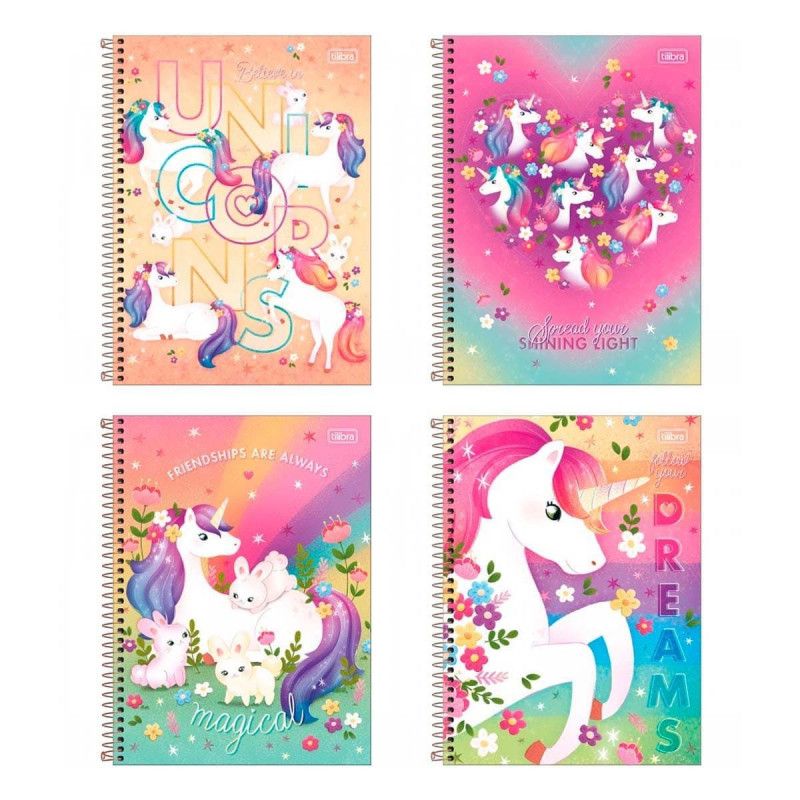 CADERNO 1 MATERIA CAPA DURA 80 FOLHAS BLINK 23474 TILIBRA - REF. 23474 - PACOTE COM 4 UNIDADES