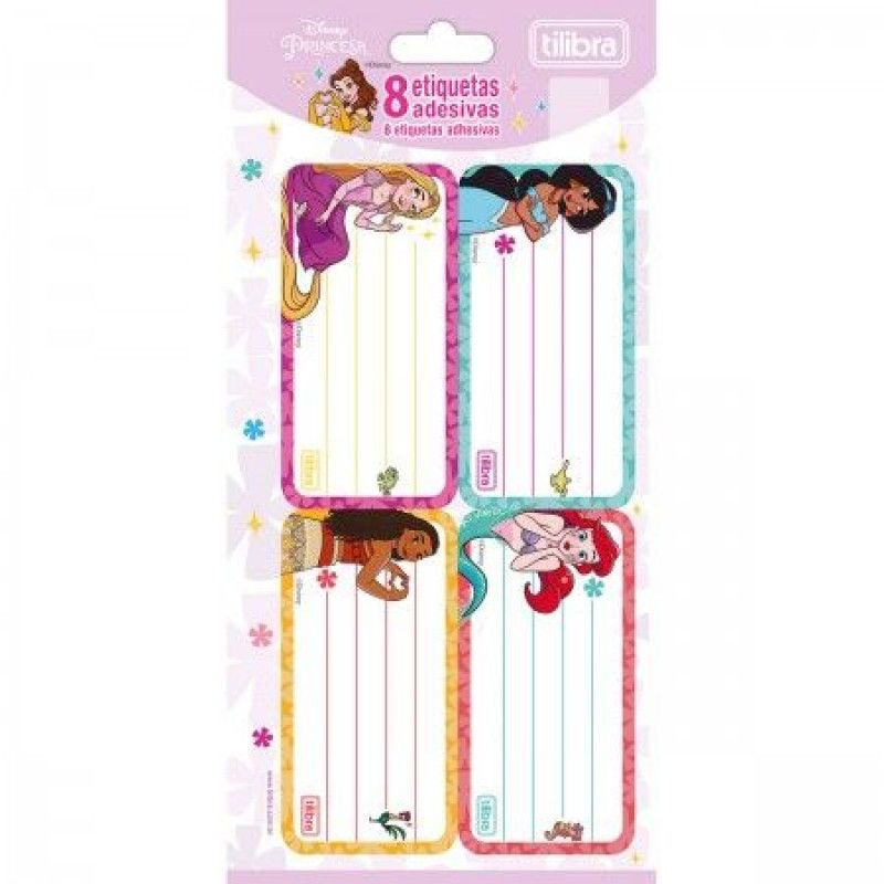 ETIQUETA ESCOLAR PRINCESAS TILIBRA - REF. 23456 - 1 UNIDADE