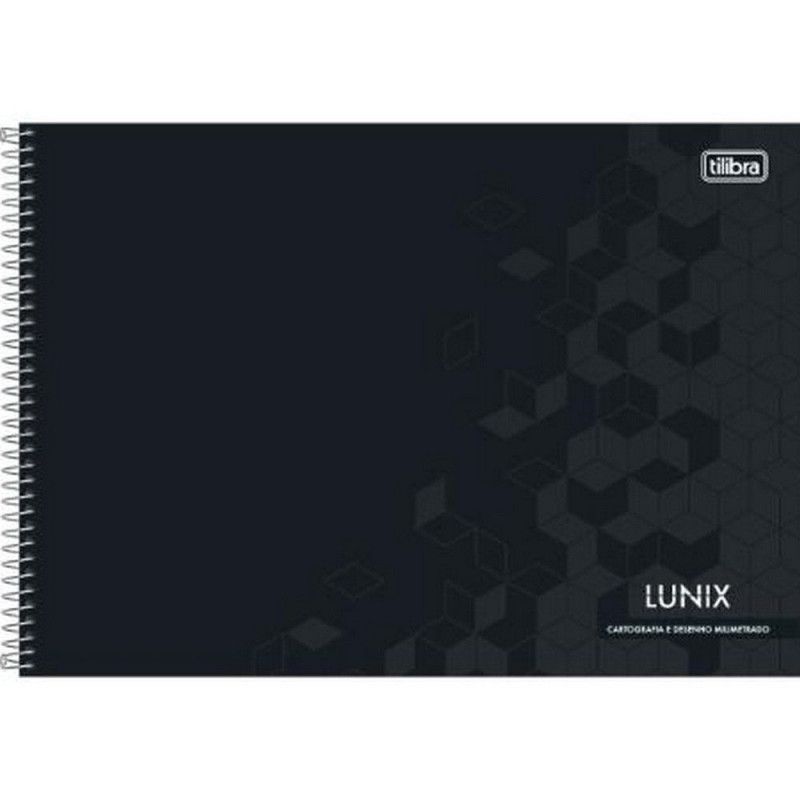 CADERNO CARTOGRAFIA CAPA DURA MILIMETRADO 60 FOLHAS LUNIX  - REF. 23397 - CAIXA COM 4 UNIDADES