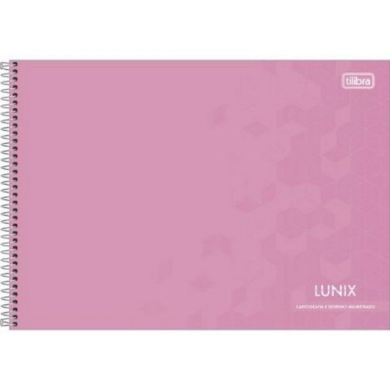 CADERNO CARTOGRAFIA CAPA DURA MILIMETRADO 60 FOLHAS LUNIX  - REF. 23397 - CAIXA COM 4 UNIDADES