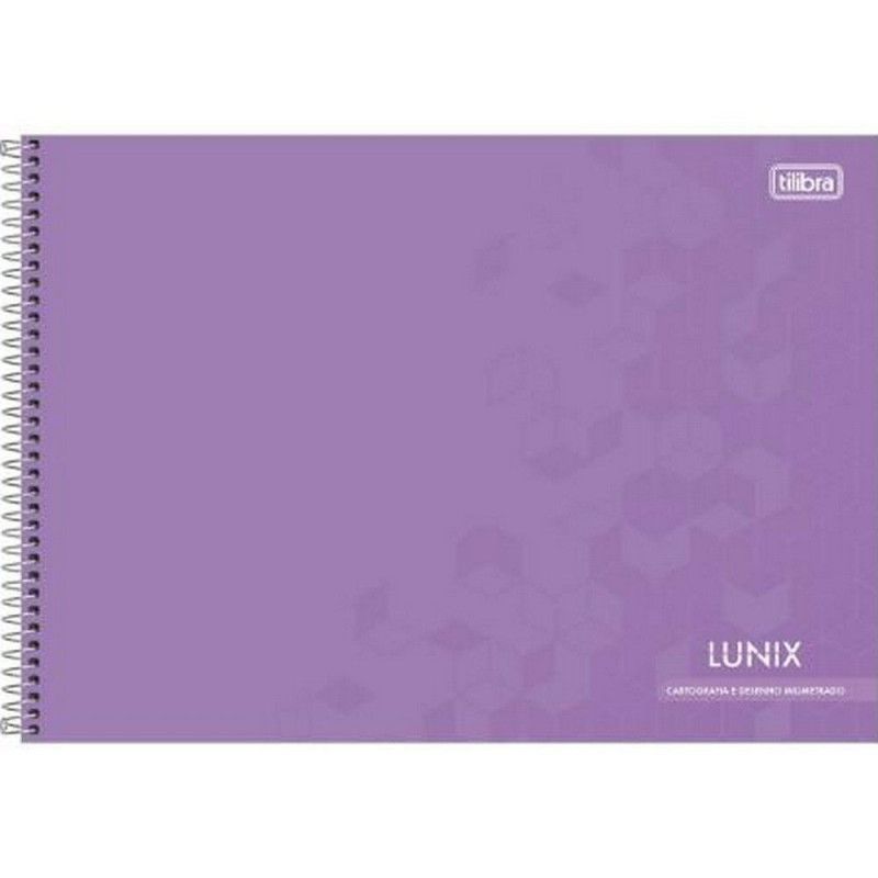 CADERNO CARTOGRAFIA CAPA DURA MILIMETRADO 60 FOLHAS LUNIX  - REF. 23397 - CAIXA COM 4 UNIDADES