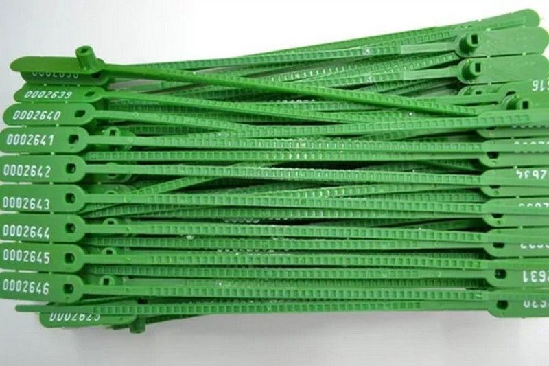 LACRE DE SEGURANCA 16CM VERDE - CAIXA COM 100 UNIDADES