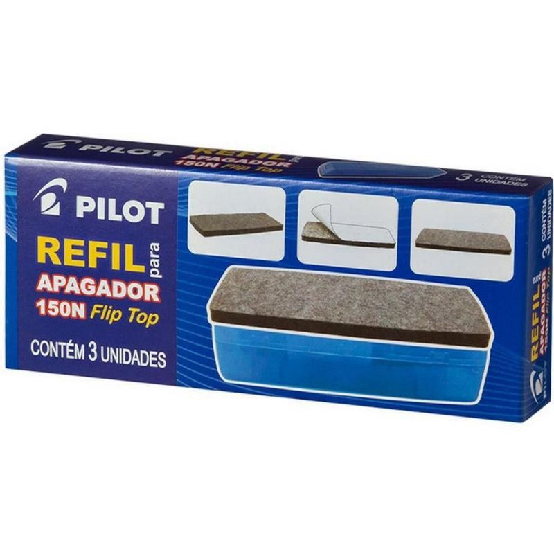 REFIL APAGADOR QUADRO BRANCO COM 3 REFIS PILOT - 1 UNIDADE