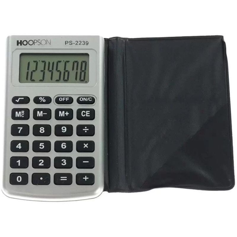 CALCULADORA 8 DIGITOS BATERIA HOOPSON - REF. PS-2239 - 1 UNIDADE