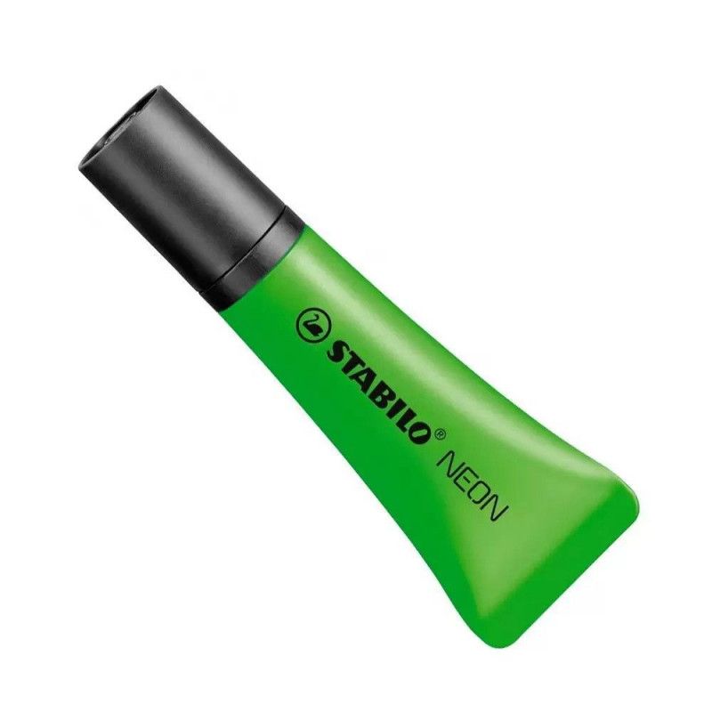 PINCEL MARCA TEXTO STABILO NEON VERDE  - REF. 72/33 - CAIXA COM 10 UNIDADES