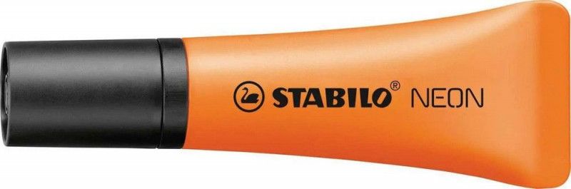 PINCEL MARCA TEXTO STABILO NEON LARANJA - REF. 72/54 - CAIXA COM 10 UNIDADES