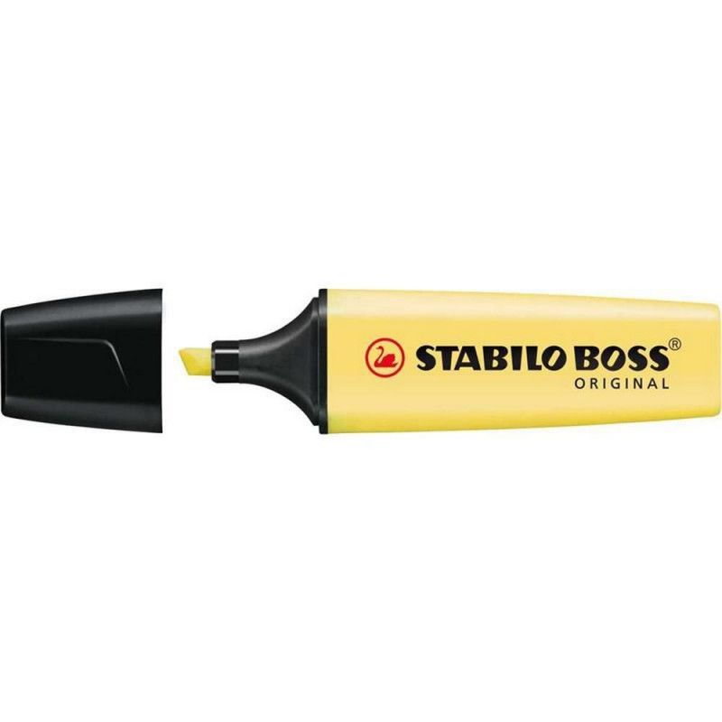 PINCEL MARCA TEXTO PASTEL BOSS STABILO - REF 70/144 - 1 CAIXA COM 10 UNIDADES