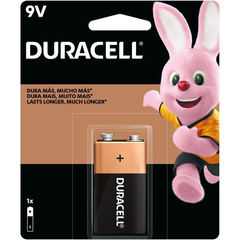 BATERIA 9V ALCALINA DURACELL - REF. 1043 - 1 UNIDADE