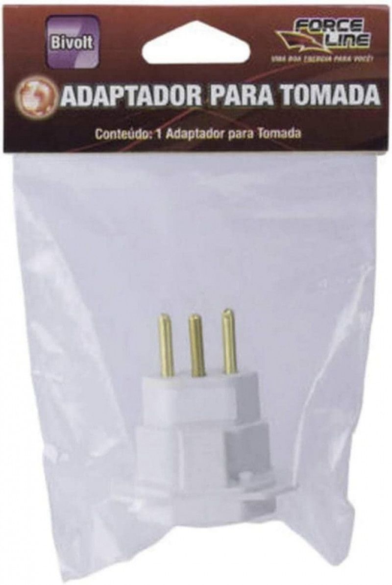 ADAPTADOR TOMADA PINO TRIPOLAR - REF. 4313 - 1 UNIDADE