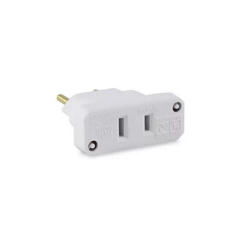 ADAPTADOR PARA TOMADA PINO CHATO ANT - REF. 4315 - 1 UNIDADE