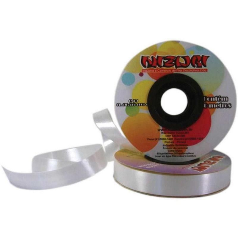 FITA PLASTICA 16MMX50M BRANCO NIZURI - 1 UNIDADE
