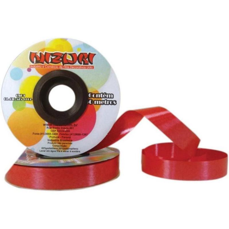 FITA PLASTICA 16MMX50M VERMELHO NIZURI - 1 UNIDADE 