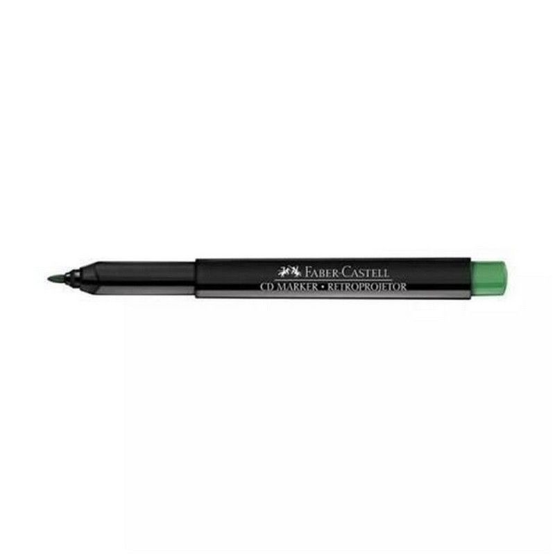PINCEL PERMANENTE CD DVD 1.0 VERDE FABER-CASTELL - REF. CDRETRO/VD - CAIXA COM 12 UNIDADES
