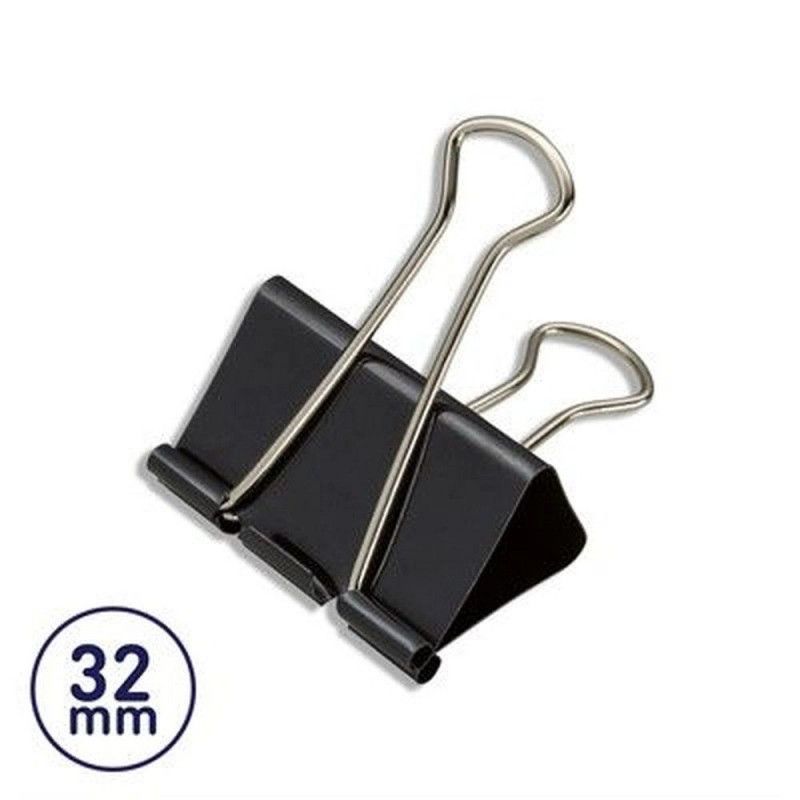 PRENDEDOR PAPEL 32MM BRW - REF. BD3224 - CAIXA COM 24 UNIDADES