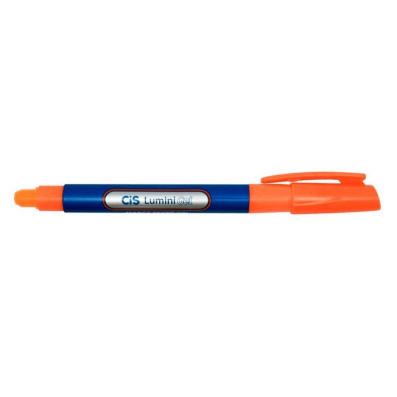 PINCEL MARCA TEXTO LUMINI GEL LARANJA CIS - CAIXA COM 12 UNIDADES