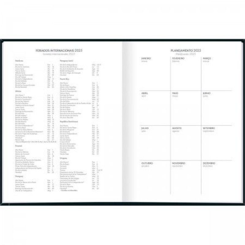 AGENDA COSTURADA PEPPER M4 PRETO TILIBRA 2026 - REF. 179701 - PACOTE COM 6 UNIDADES