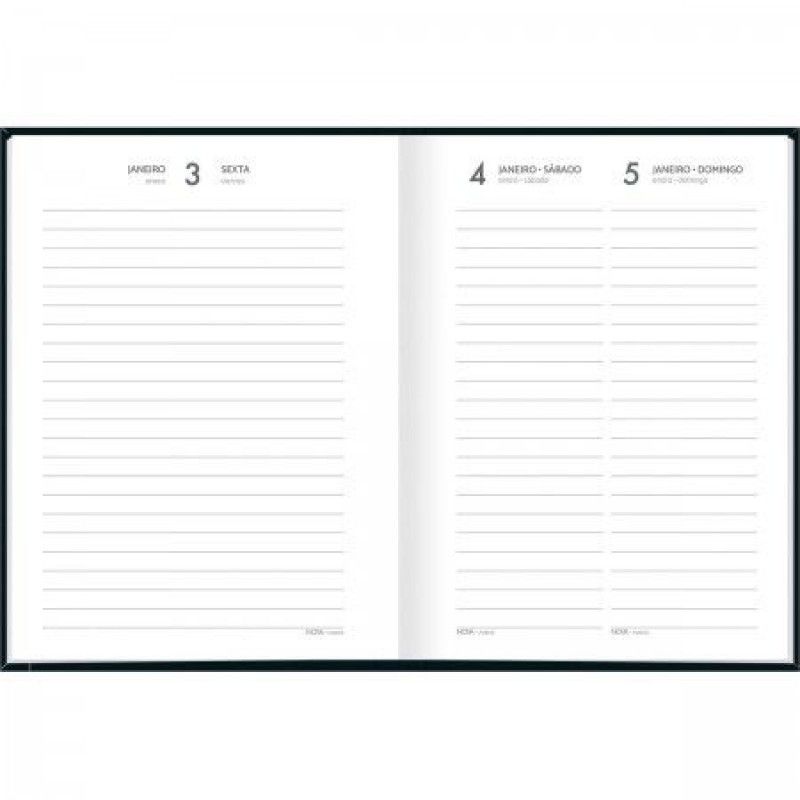 AGENDA COSTURADA PEPPER M4 PRETO TILIBRA 2026 - REF. 179701 - PACOTE COM 6 UNIDADES