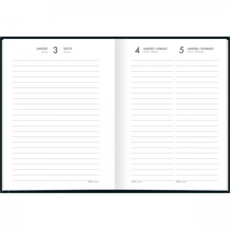 AGENDA COSTURADA PEPPER M4 PRETO TILIBRA 2026 - REF. 179701 - PACOTE COM 6 UNIDADES