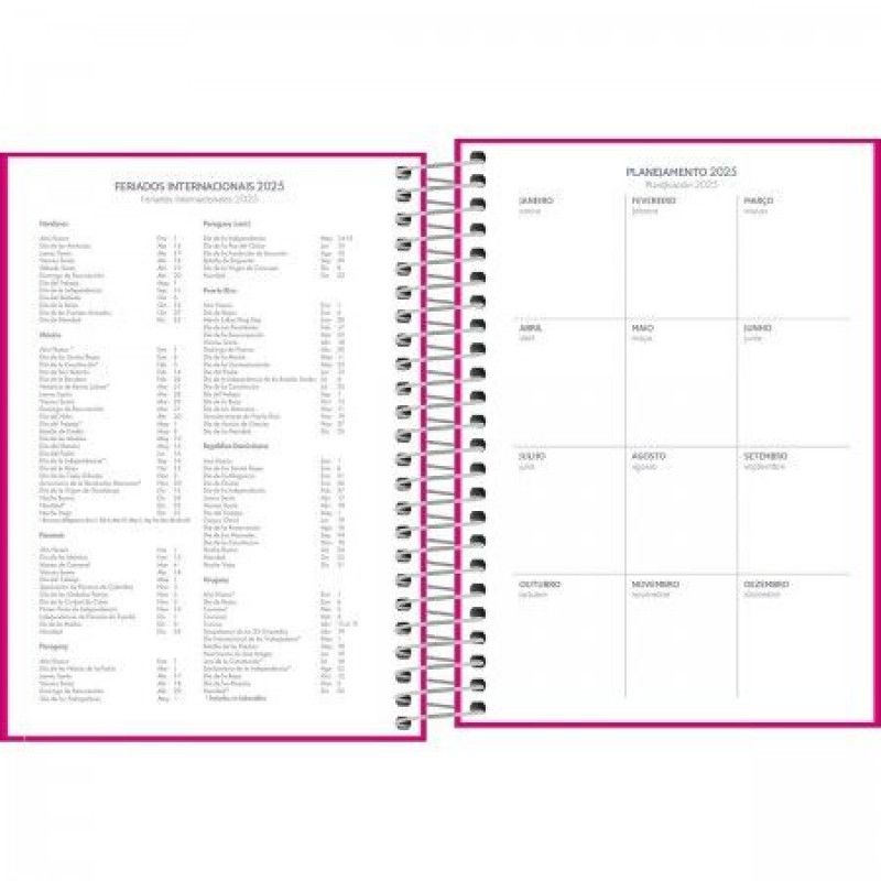 AGENDA ESPIRAL M4 PEPPER ROSA TILIBRA 2026 - REF. 291099 - PACOTE COM 4 UNIDADES