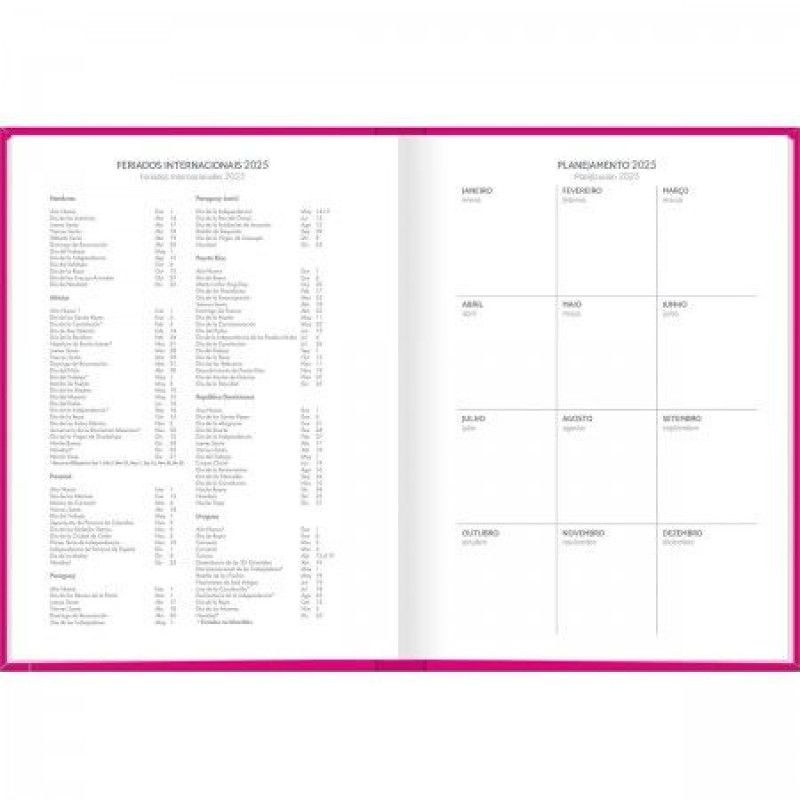 AGENDA COSTURADA PEPPER ROSA - REF. 29108 - 1 UNIDADE