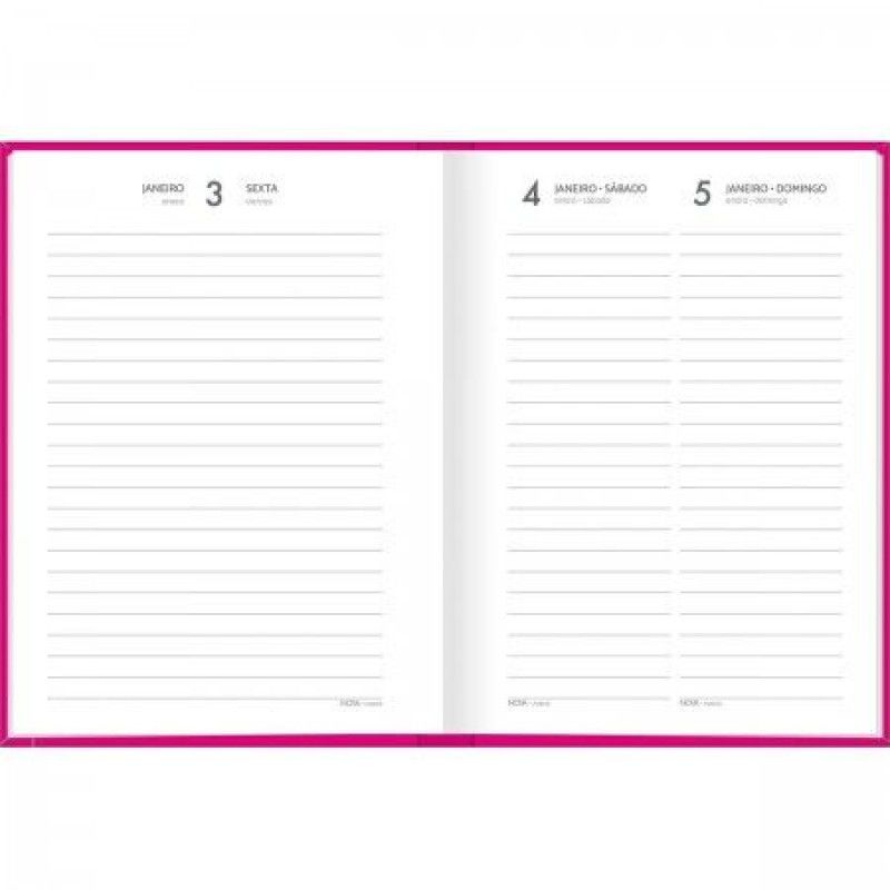 AGENDA COSTURADA PEPPER ROSA - REF. 29108 - 1 UNIDADE