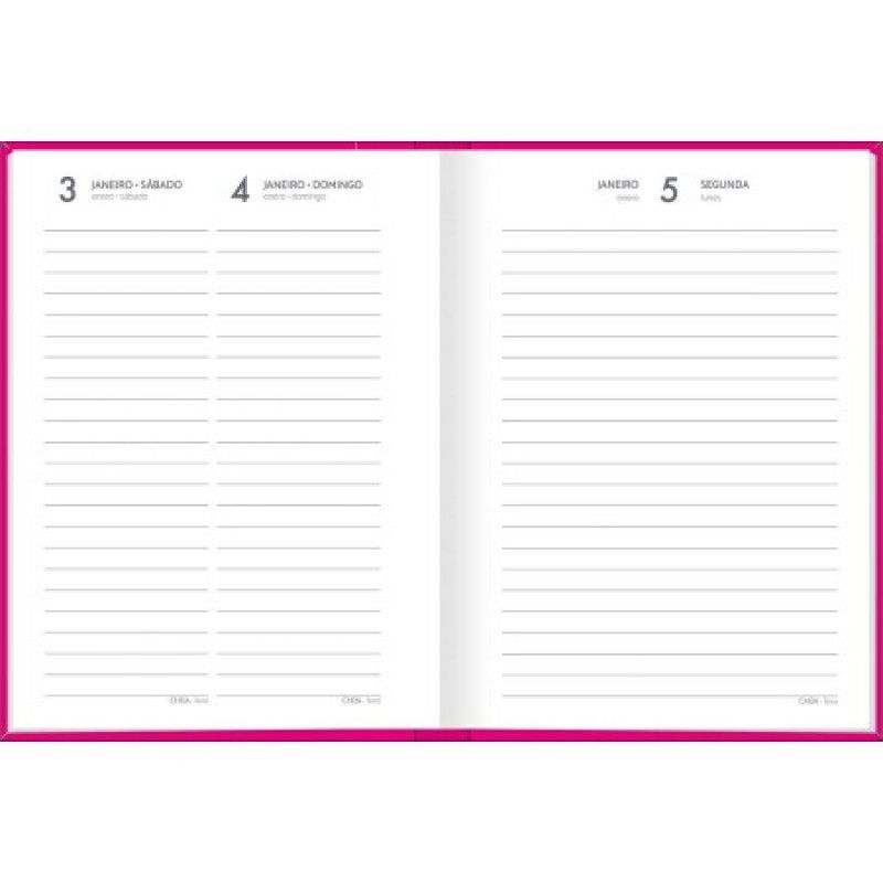 AGENDA COSTURADA M4 PEPPER ROSA TILIBRA 2026 - REF. 29108 - PACOTE COM 6 UNIDADES