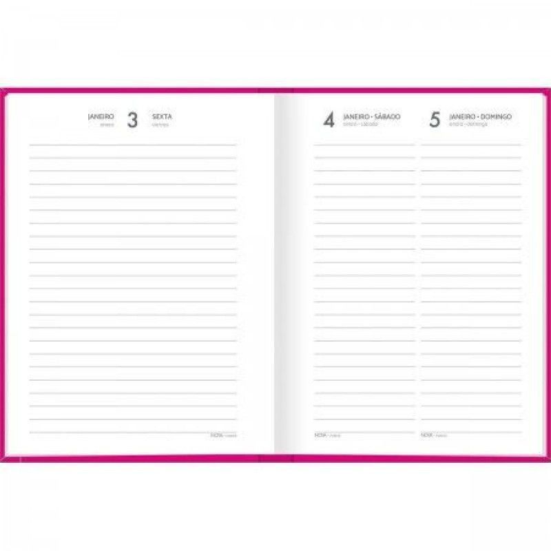 AGENDA COSTURADA M4 PEPPER ROSA TILIBRA 2025 - REF. 29108 - PACOTE COM 6 UNIDADES