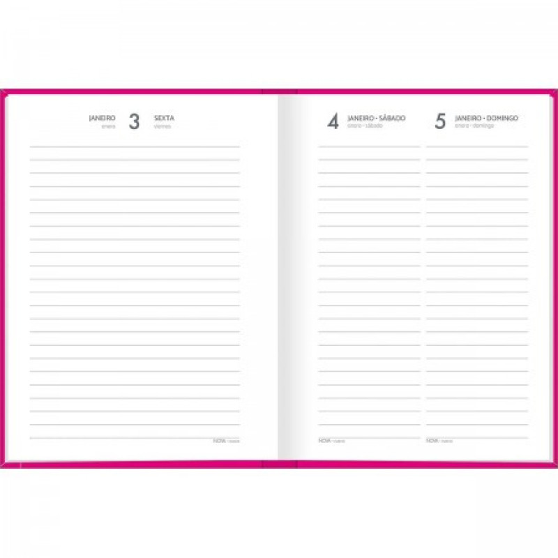 AGENDA COSTURADA M4 PEPPER ROSA TILIBRA 2026 - REF. 29108 - PACOTE COM 6 UNIDADES