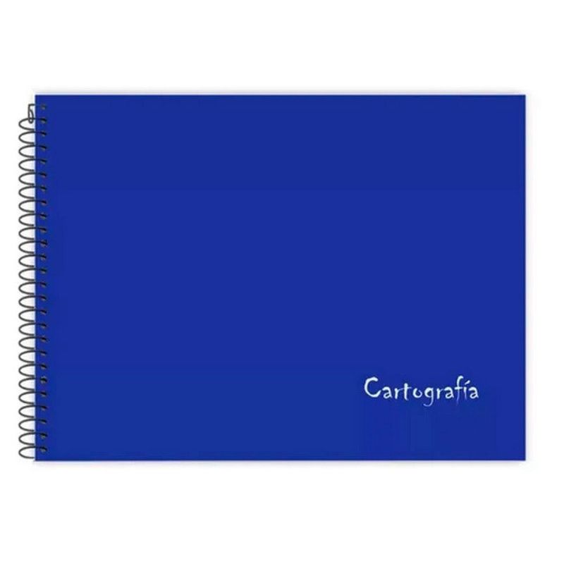 CADERNO CARTOGRAFIA CAPA DURA 96 FOLHAS NEUTRO TAMOIO - REF. 2529 - PACOTE COM 4 UNIDADES