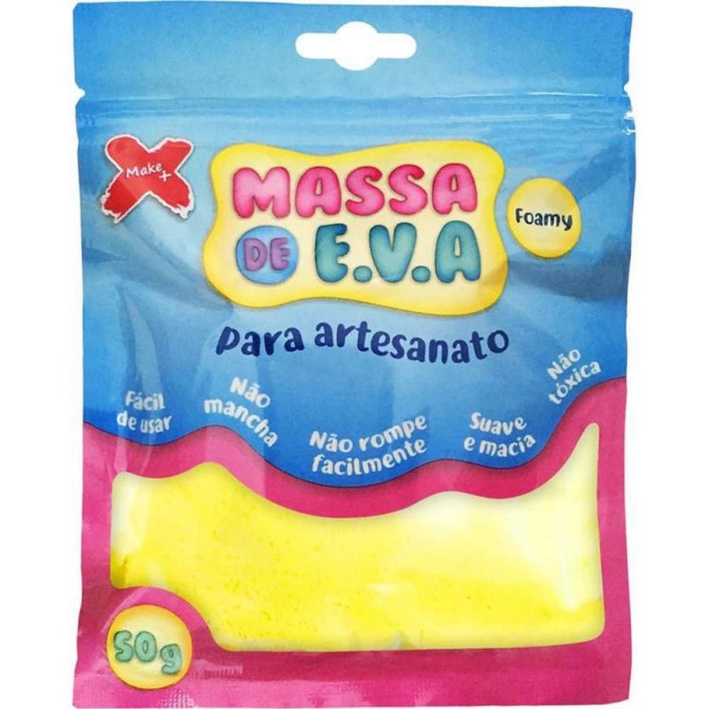 MASSA EVA PARA ARTESANATO 50G AMARELO FOAMY - REF. 13000 - 1 UNIDADE