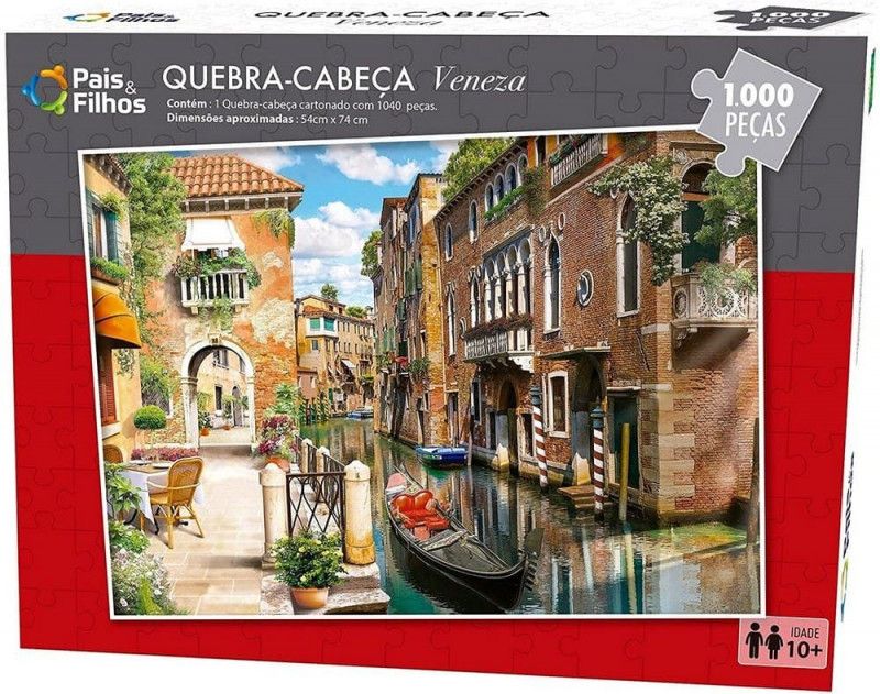 QUEBRA CABECA VENEZA 1000 PECAS PAIS E FILHOS - REF. 7266 - 1 UNIDADE