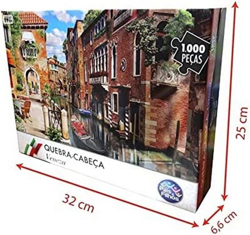 QUEBRA CABECA VENEZA 1000 PECAS PAIS E FILHOS - REF. 7266 - 1 UNIDADE