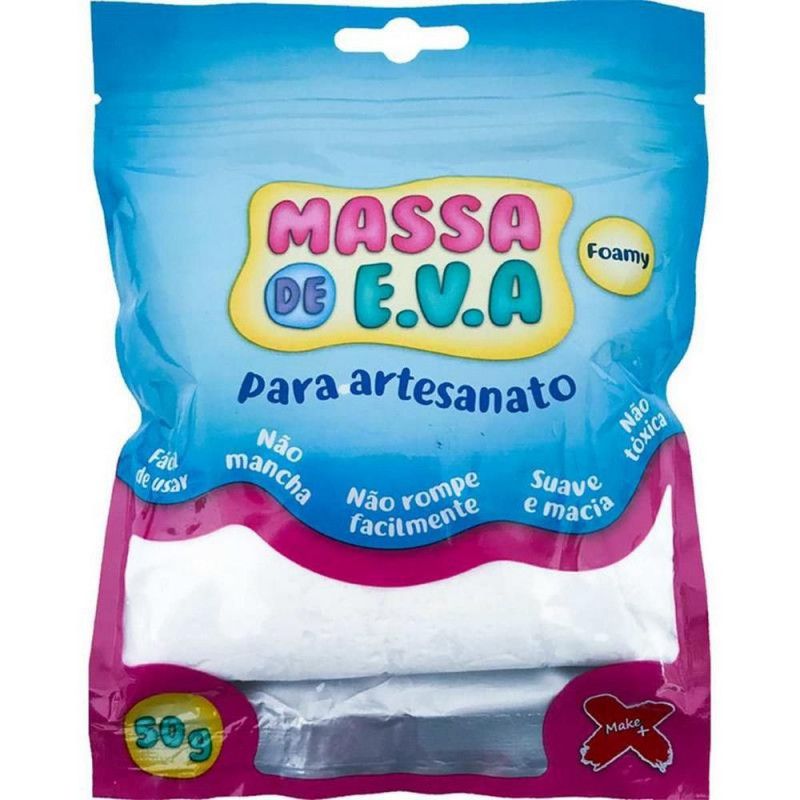 MASSA EVA PARA ARTESANATO 50G BRANCO FOAMY - REF. 13003 - 1 UNIDADE