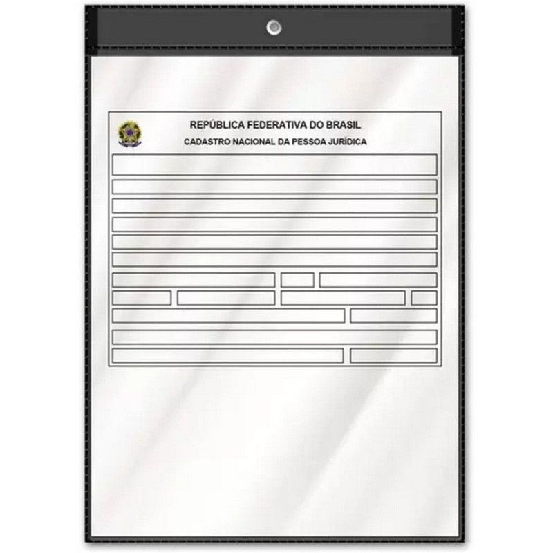 PORTA CARTAO CNPJ 216X302MM  - REF. 61604 - CAIXA COM 10 UNIDADES