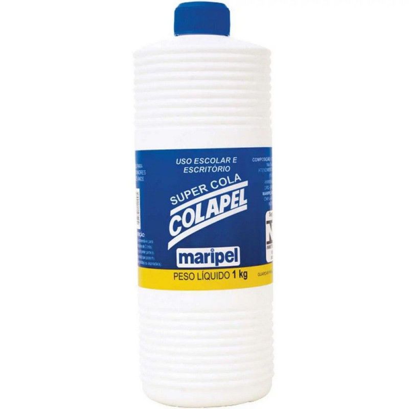 COLA BRANCA 1 KG COLAPEL MARIPEL - REF. 4000 - CAIXA MASTER COM 12 UNIDADES