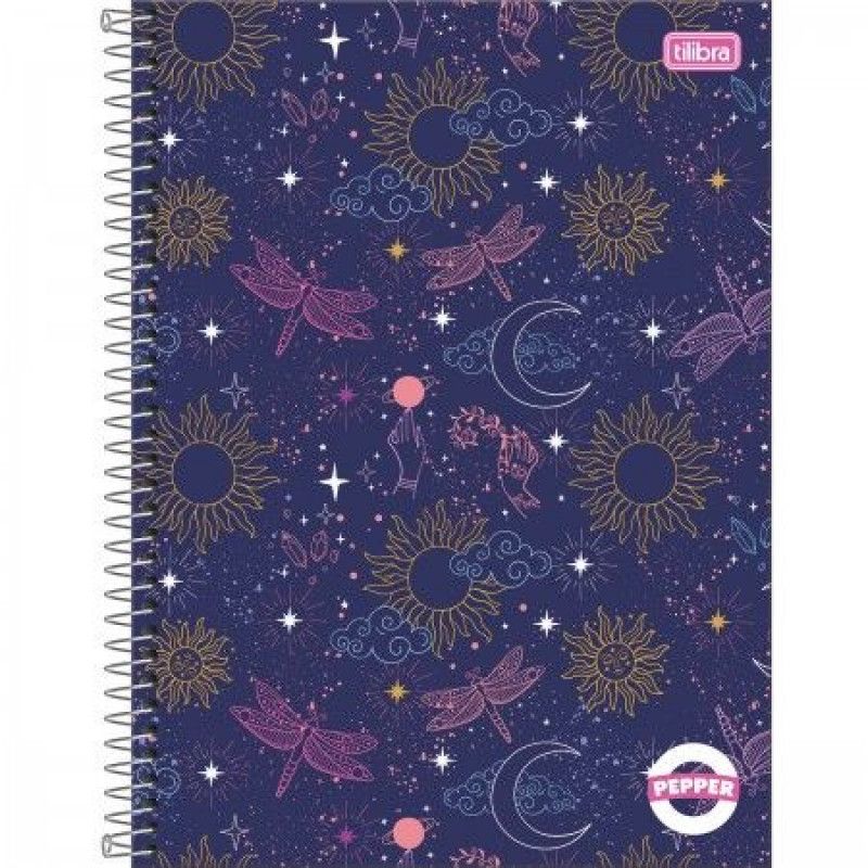CADERNO 1 MATERIA CAPA DURA 80 FOLHAS PEPPER FEMININO 17991 - REF. 17991 - PACOTE COM 4 UNIDADES