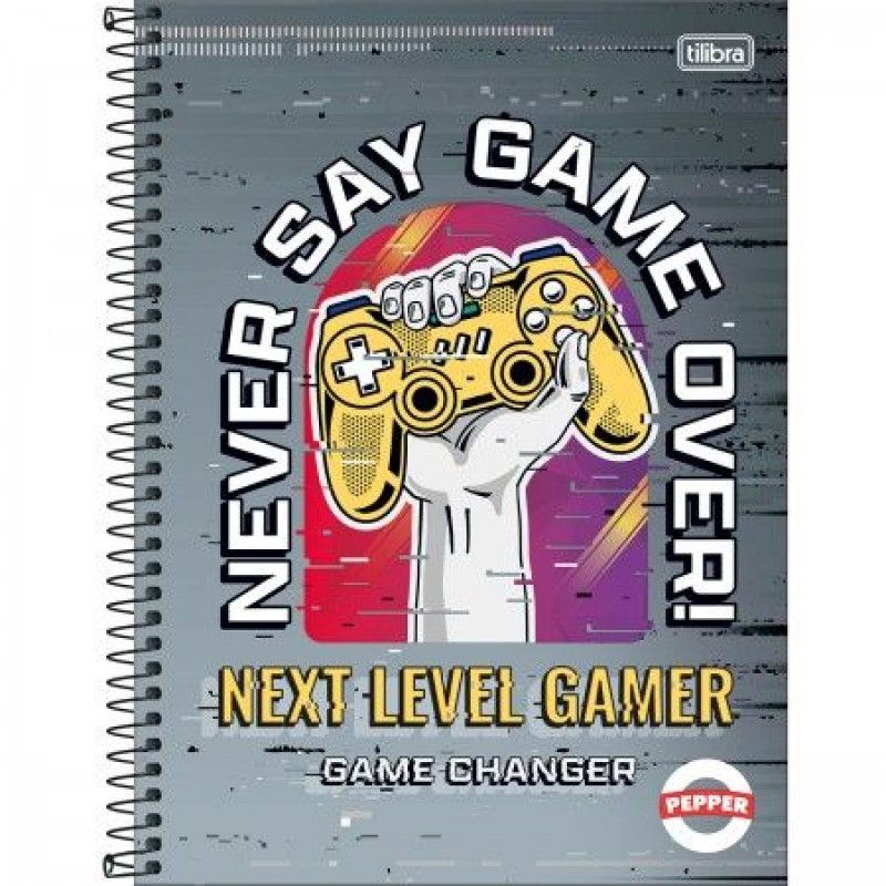 CADERNO 10 MATERIAS CAPA DURA 160 FOLHAS PEPPER - REF. 15988 - PACOTE COM 4 UNIDADES