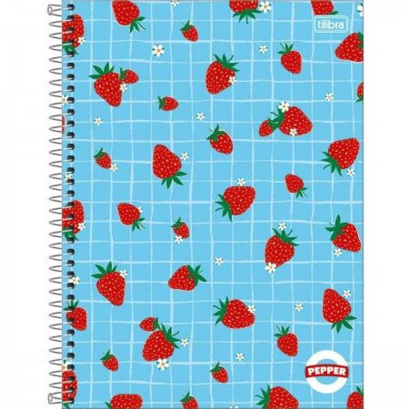 CADERNO 20 MATERIAS CAPA DURA 320 FOLHA PEPPER FEMININO 23658 - REF. 23658 - PACOTE COM 2 UNIDADES