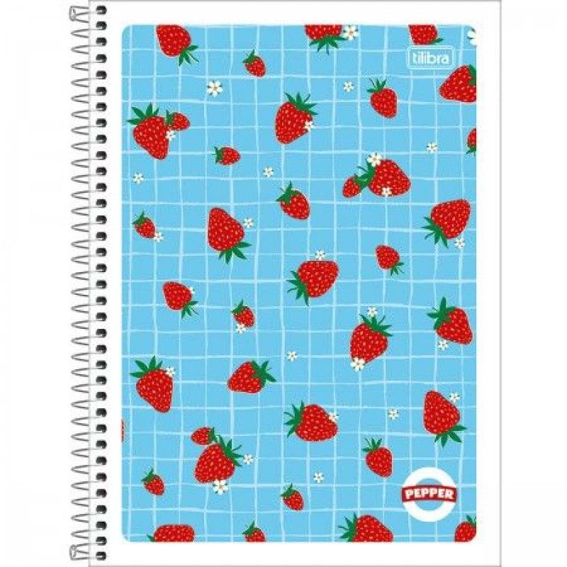 CADERNO 1 MATERIA CAPA FLEXIVEL 80 FOLHAS PEPPER FEMININO 23672 - REF. 23672 - PACOTE COM 4 UNIDADES