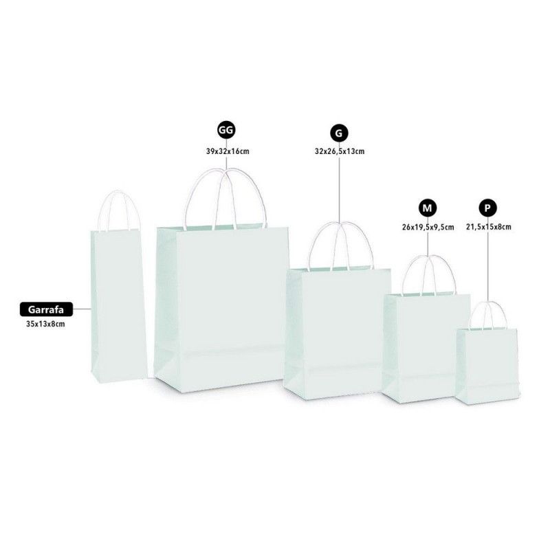 SACOLA PARA PRESENTE LAMINADO 26 X 19.5 X 9.5 CM PRATA  - REF. 1001045 - PACOTE COM 10 UNIDADES