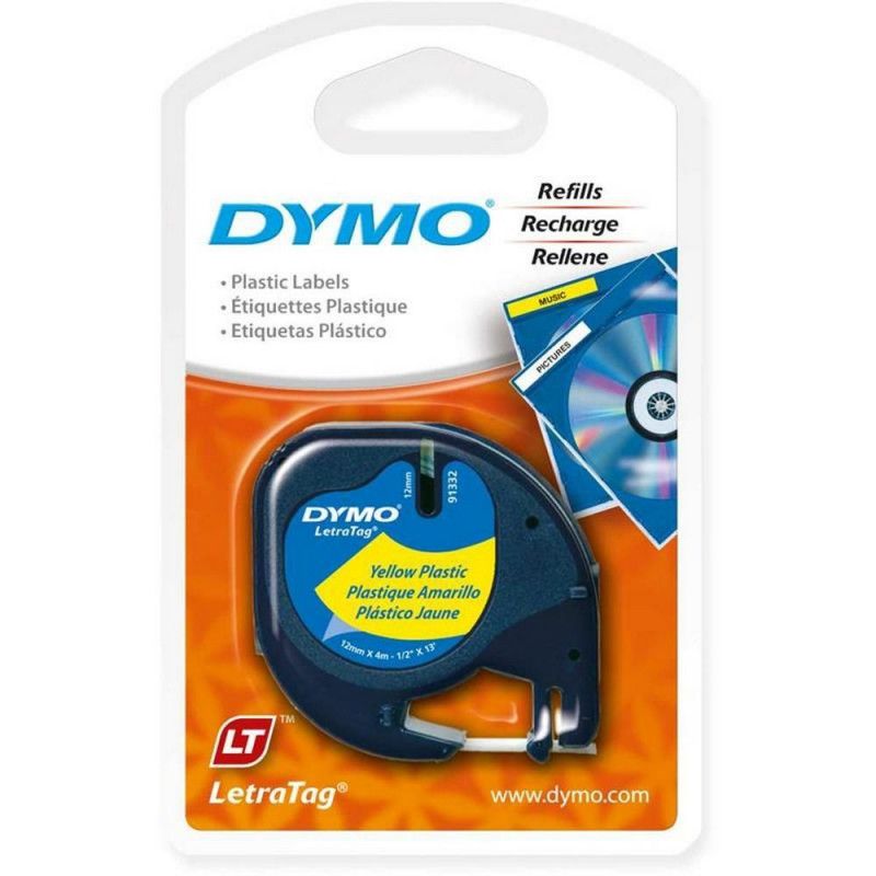 FITA PARA ROTULADOR POLYESTER ELETRONICO 12MMX4MT - REF. 91332 - 1 UNIDADE