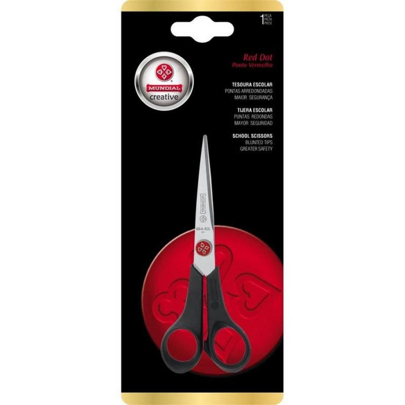 TESOURA 19CM PONTO VERMELHO MUNDIA - REF. 664 - 1 UNIDADE