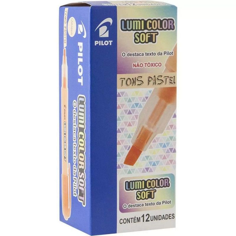 PINCEL MARCA TEXTO LUMI COLOR LARANJA PASTEL - CAIXA COM 12 UNIDADES