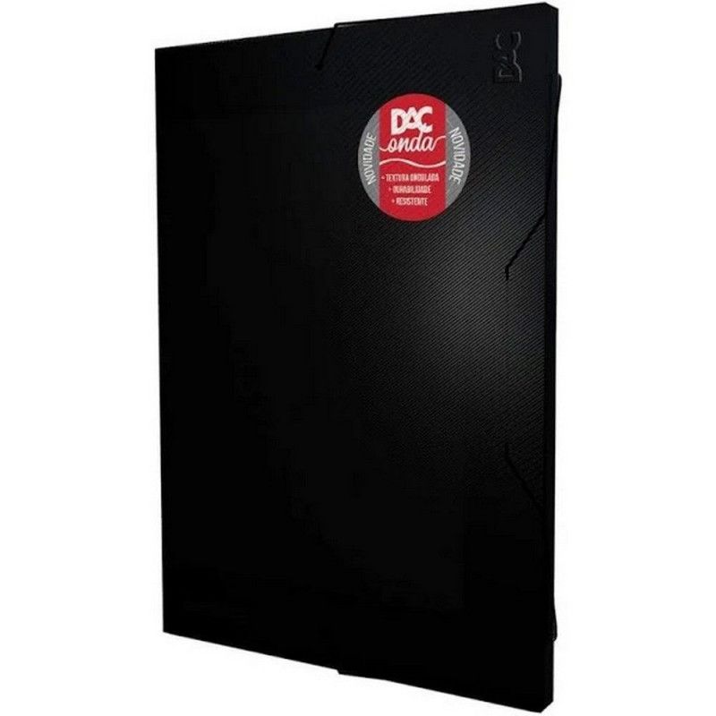 PASTA ABA ELASTICO PLASTICA ONDA 20MM PRETO - REF. 402PR - CAIXA COM 10 UNIDADES