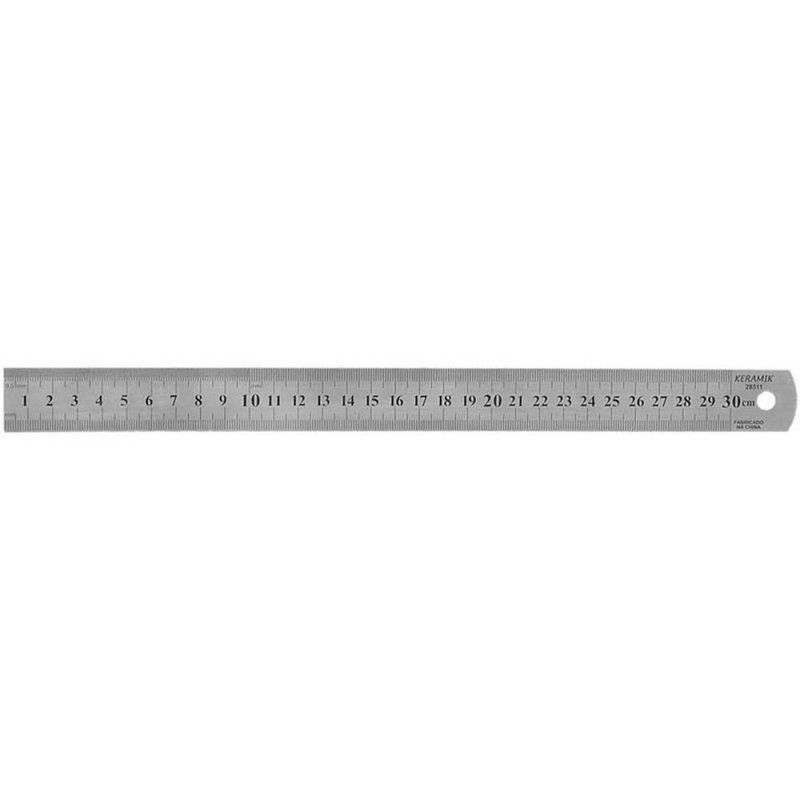 REGUA 30CM ACO GRADUADA KERAMIK - REF. 28511 - 1 UNIDADE