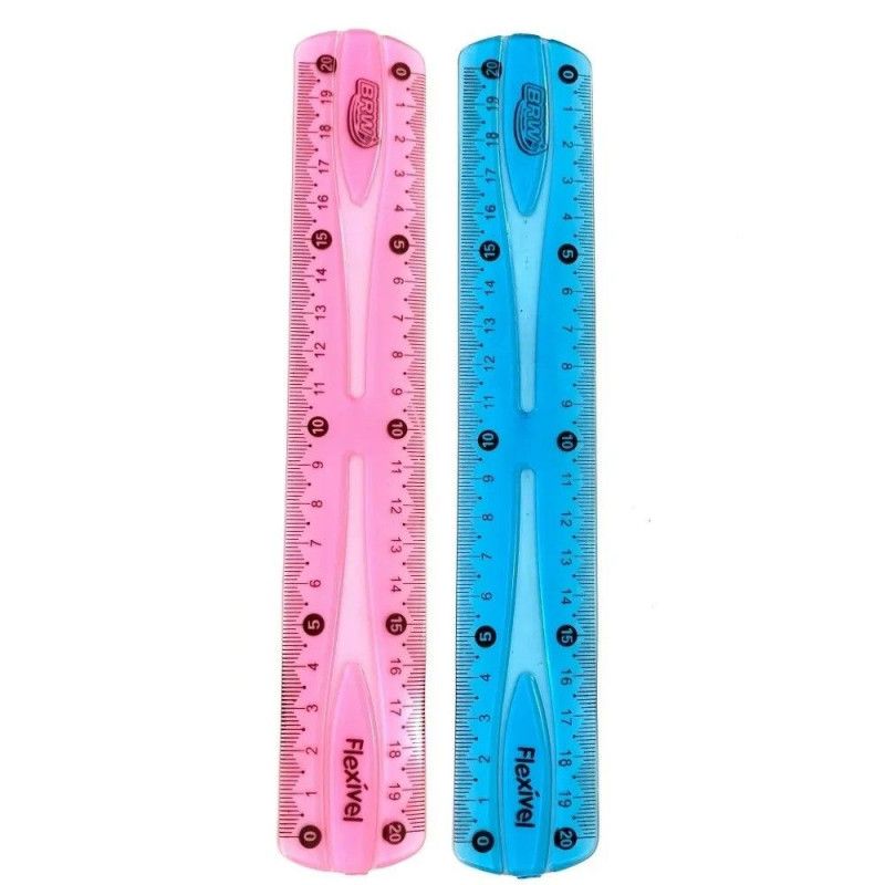 REGUA 20CM FLEXIVEL COLOR BRW - REF. RE0002 - 1 UNIDADE