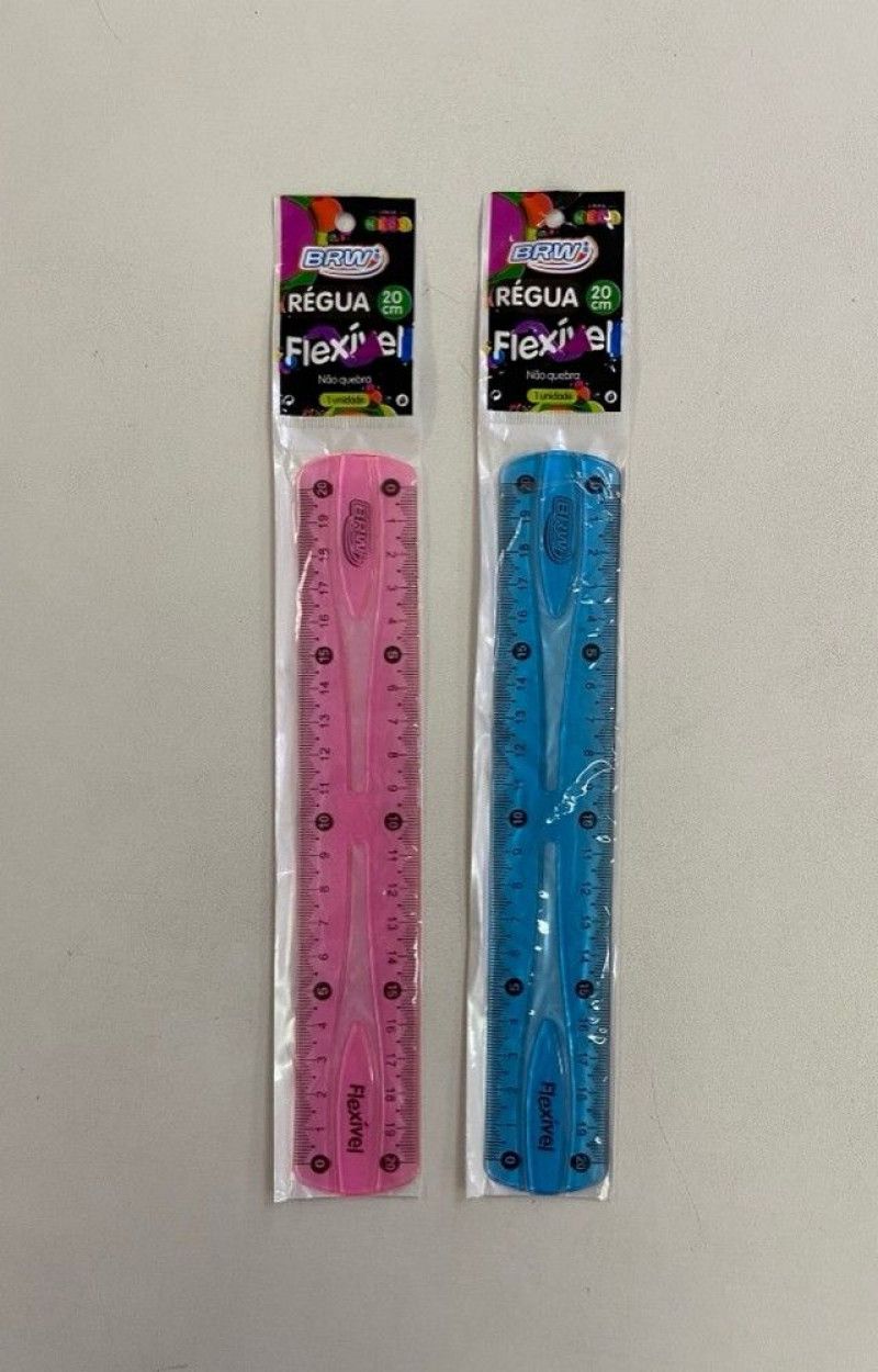 REGUA 20CM FLEXIVEL COLOR BRW - REF. RE0002 - 1 UNIDADE
